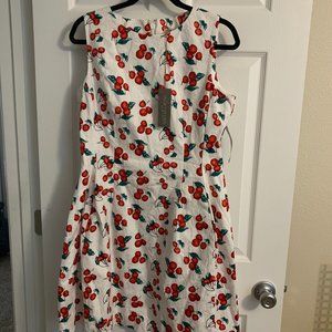 Eva Mendes Cherry Print Dress NWT